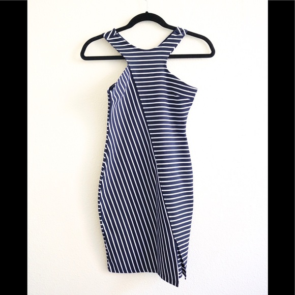 Zara Dresses & Skirts - Zara Striped Halter Neck Bodycon Dress